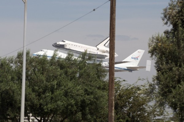 Our last view of the shuttle before it touched down at LAX
