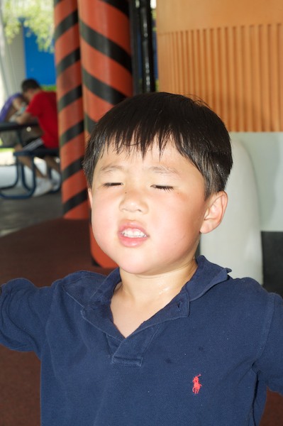 What my sweaty son looked like after he played in the jungle gym for too long What my sweaty son looked like after he played in the jungle gym for too long