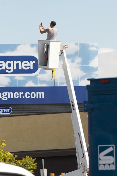 A crane that was charging $10 a view A crane that was charging $10 a view