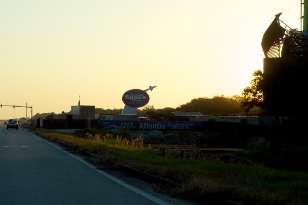 My first glimpse of Kennedy Space Center Visitor's Complex on the first day of the NASASocial Atlantis event My first glimpse of Kennedy Space Center Visitor's Complex on the first day of the NASASocial Atlantis event