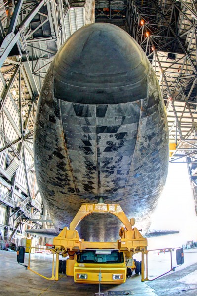 Almost directly underneath the front of Atlantis Almost directly underneath the front of Atlantis