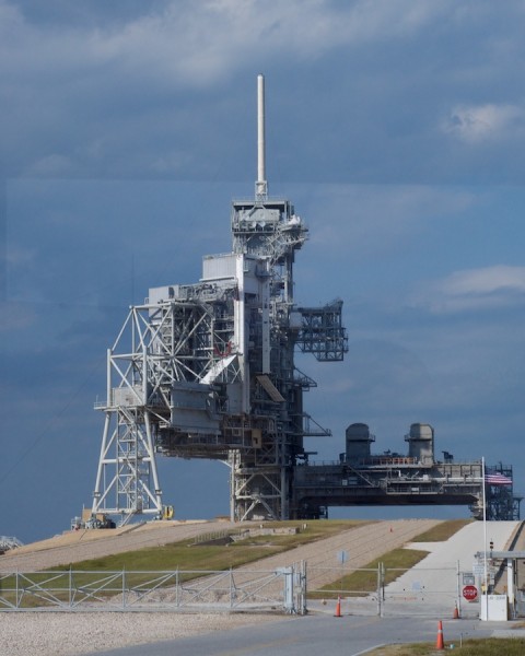 We got up close to the shuttle launch pad We got up close to the shuttle launch pad