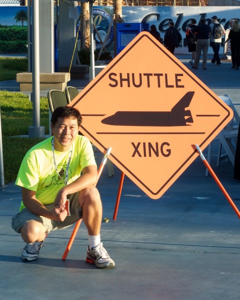 Me in front of the Visitor's Complex at the beginning of Day 2 Me in front of the Visitor's Complex at the beginning of Day 2
