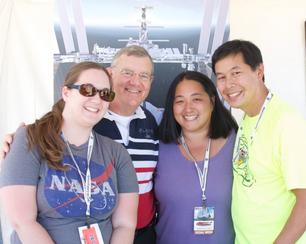 Lizzy, Kelly and I with astronaut Jim Voss Lizzy, Kelly and I with astronaut Jim Voss