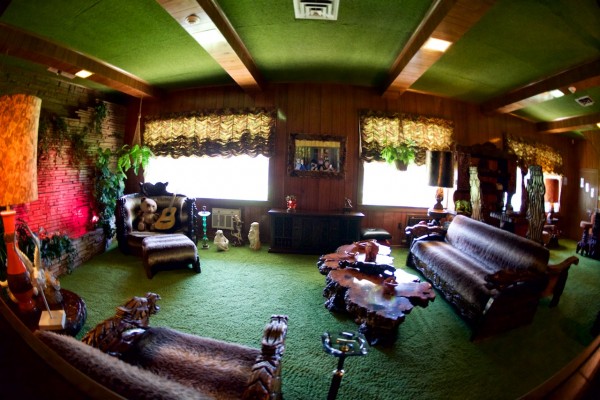 Carpeting on the ceiling at Graceland