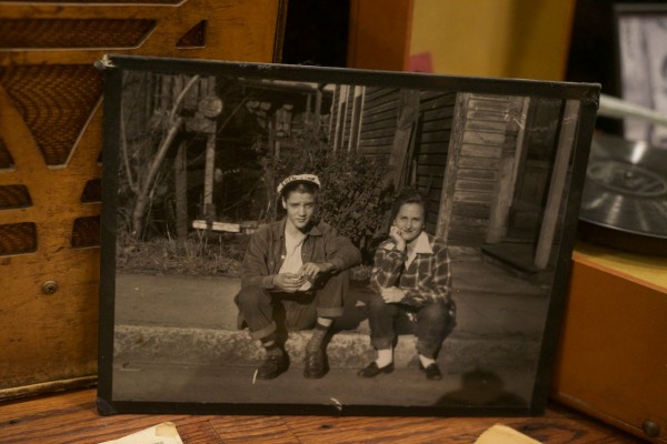 Early photo of Elvis on display at Sun Studios