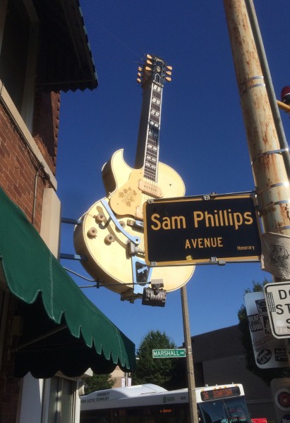 Front of Sun Studios where you can take a tour of the studio that produced the first Rock and Roll song